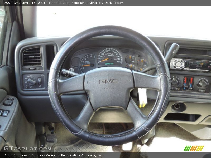 Sand Beige Metallic / Dark Pewter 2004 GMC Sierra 1500 SLE Extended Cab