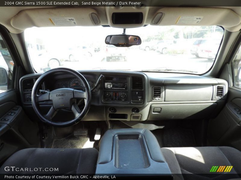 Sand Beige Metallic / Dark Pewter 2004 GMC Sierra 1500 SLE Extended Cab