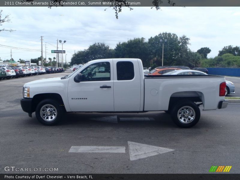 Summit White / Dark Titanium 2011 Chevrolet Silverado 1500 Extended Cab