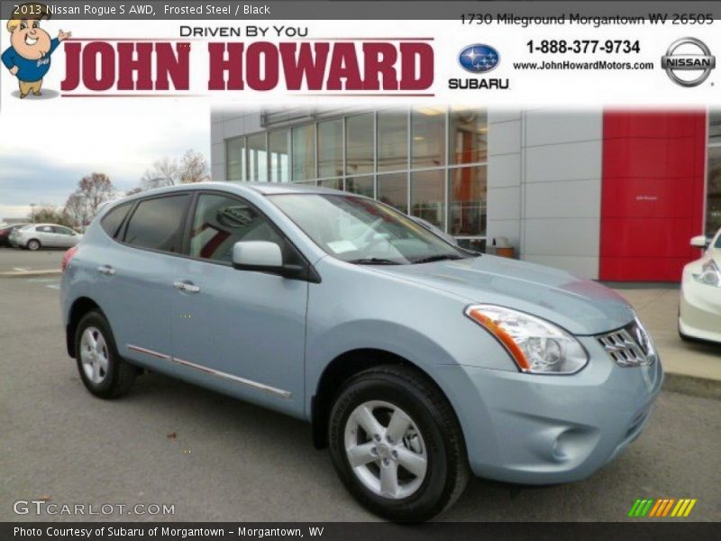 Frosted Steel / Black 2013 Nissan Rogue S AWD