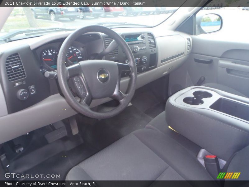 Summit White / Dark Titanium 2011 Chevrolet Silverado 1500 Extended Cab