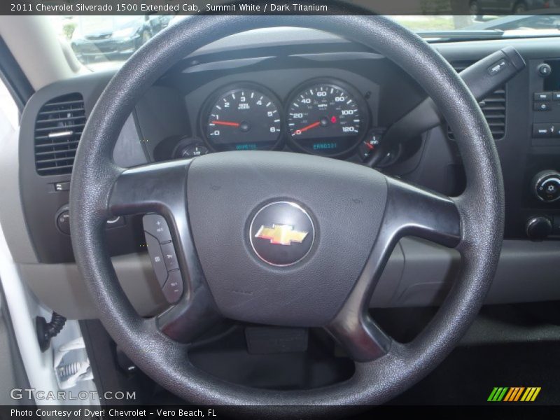 Summit White / Dark Titanium 2011 Chevrolet Silverado 1500 Extended Cab