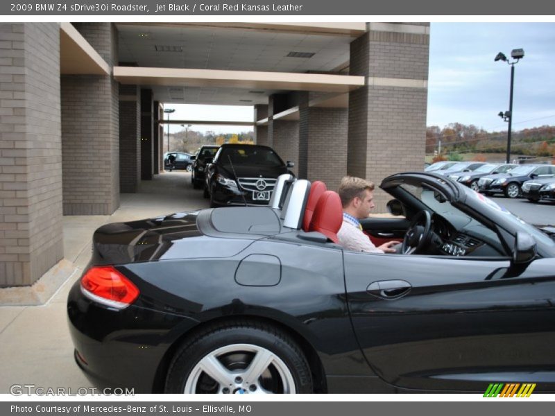 Jet Black / Coral Red Kansas Leather 2009 BMW Z4 sDrive30i Roadster