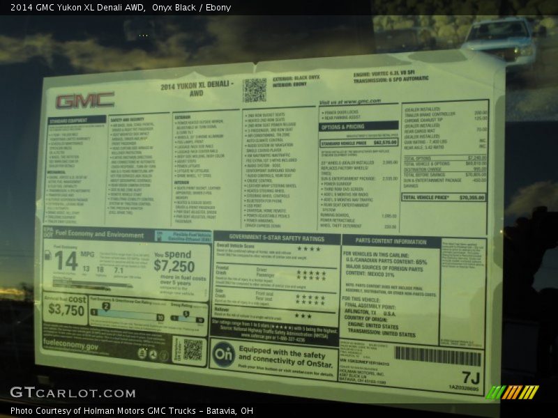 Onyx Black / Ebony 2014 GMC Yukon XL Denali AWD