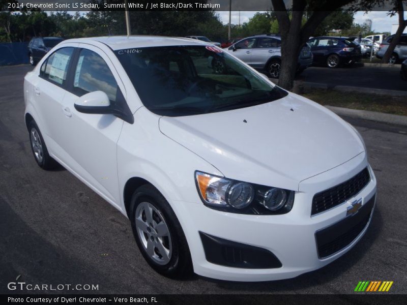 Summit White / Jet Black/Dark Titanium 2014 Chevrolet Sonic LS Sedan