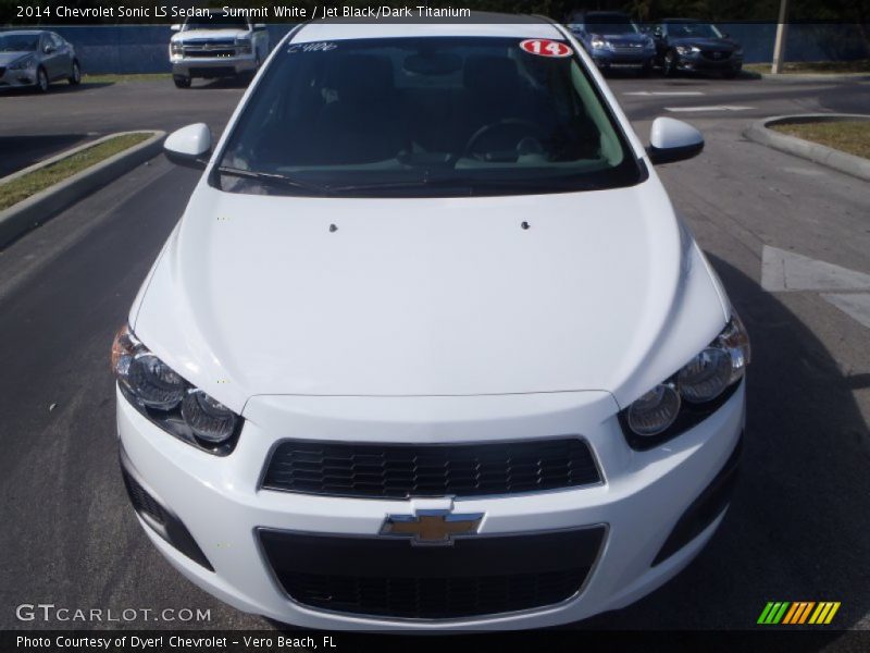 Summit White / Jet Black/Dark Titanium 2014 Chevrolet Sonic LS Sedan