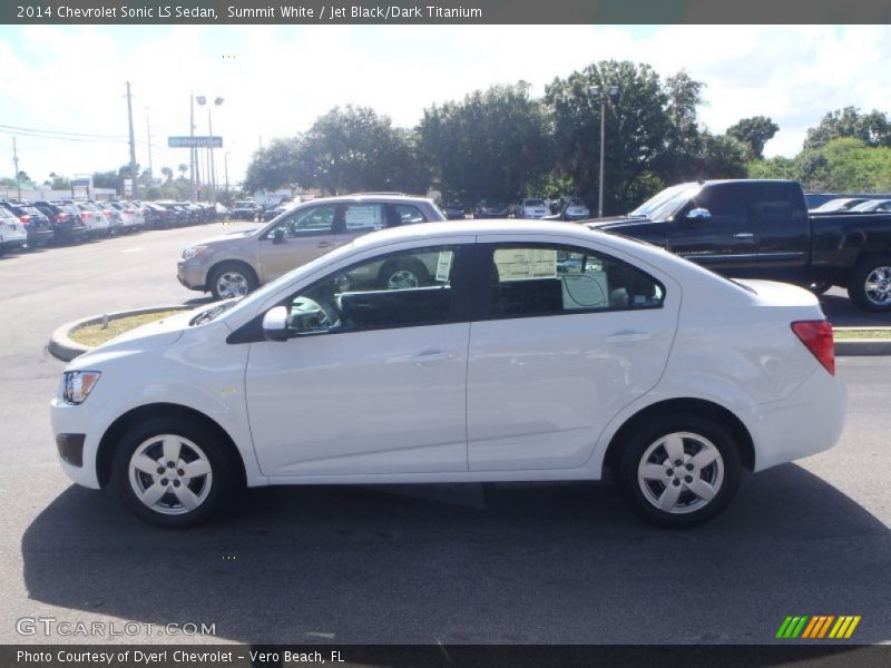 Summit White / Jet Black/Dark Titanium 2014 Chevrolet Sonic LS Sedan
