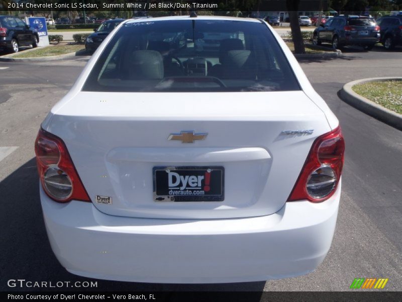 Summit White / Jet Black/Dark Titanium 2014 Chevrolet Sonic LS Sedan