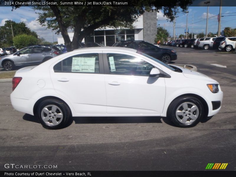 Summit White / Jet Black/Dark Titanium 2014 Chevrolet Sonic LS Sedan