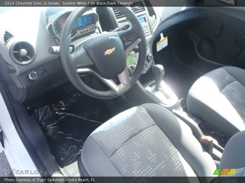 Summit White / Jet Black/Dark Titanium 2014 Chevrolet Sonic LS Sedan