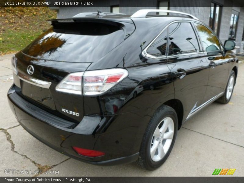 Obsidian Black / Black 2011 Lexus RX 350 AWD