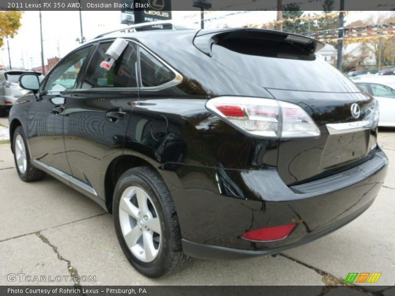 Obsidian Black / Black 2011 Lexus RX 350 AWD