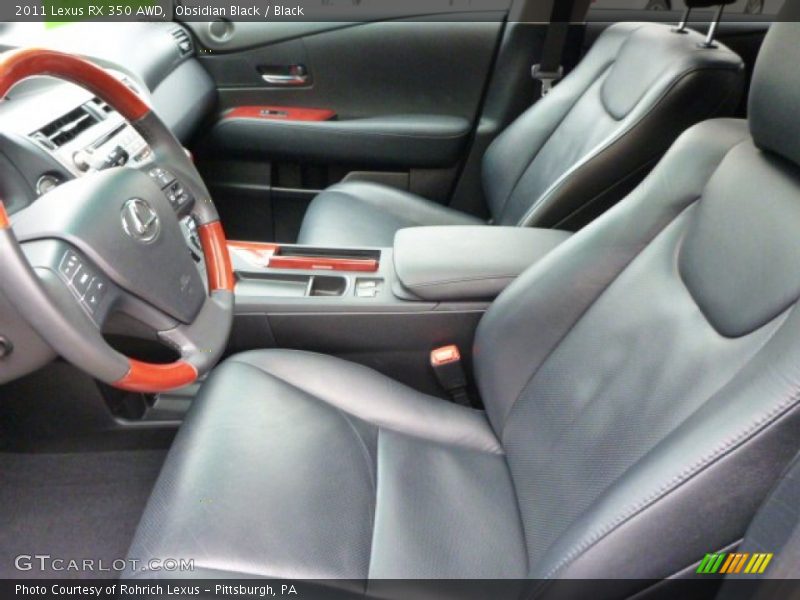 Obsidian Black / Black 2011 Lexus RX 350 AWD