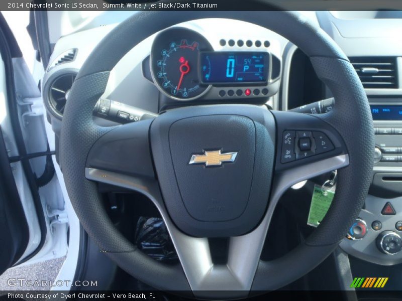 Summit White / Jet Black/Dark Titanium 2014 Chevrolet Sonic LS Sedan