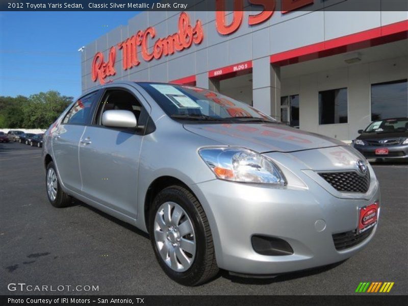 Classic Silver Metallic / Dark Gray 2012 Toyota Yaris Sedan