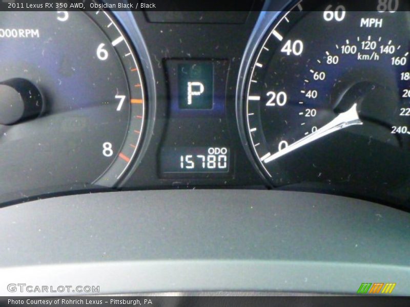 Obsidian Black / Black 2011 Lexus RX 350 AWD