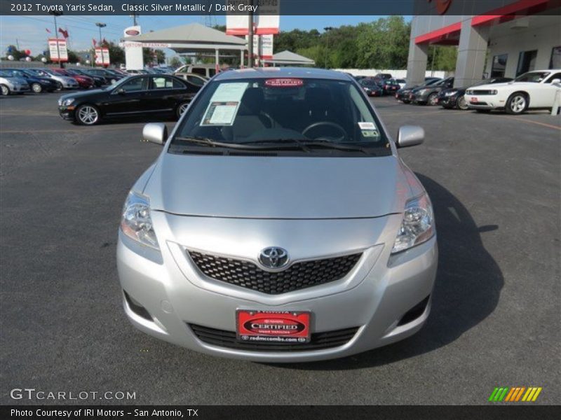 Classic Silver Metallic / Dark Gray 2012 Toyota Yaris Sedan