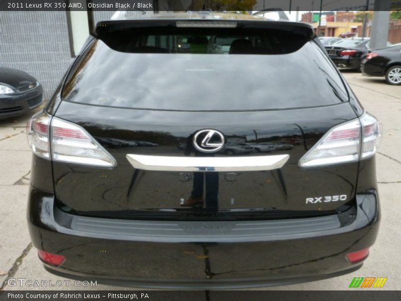 Obsidian Black / Black 2011 Lexus RX 350 AWD