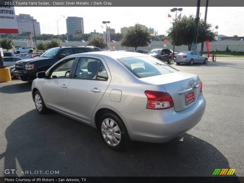 Classic Silver Metallic / Dark Gray 2012 Toyota Yaris Sedan