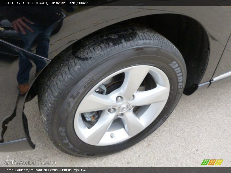 Obsidian Black / Black 2011 Lexus RX 350 AWD