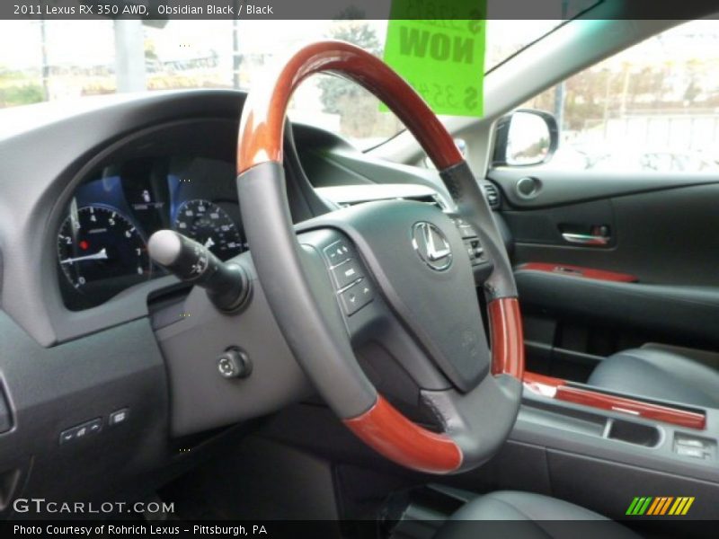 Obsidian Black / Black 2011 Lexus RX 350 AWD
