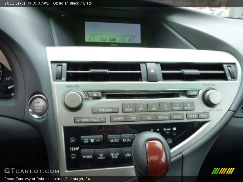 Obsidian Black / Black 2011 Lexus RX 350 AWD