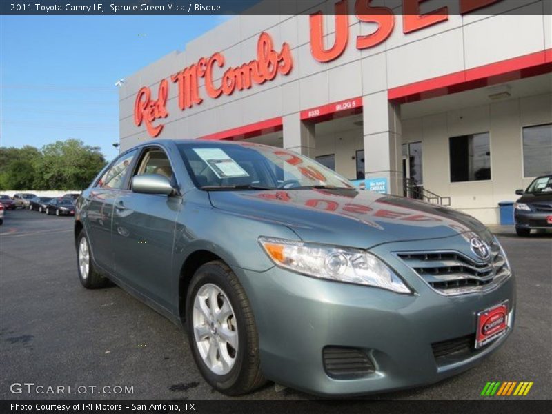 Spruce Green Mica / Bisque 2011 Toyota Camry LE