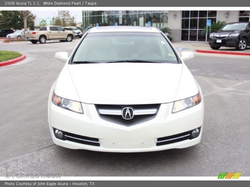 White Diamond Pearl / Taupe 2008 Acura TL 3.2