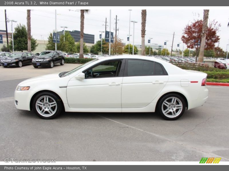 White Diamond Pearl / Taupe 2008 Acura TL 3.2