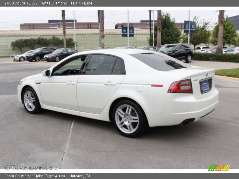 White Diamond Pearl / Taupe 2008 Acura TL 3.2