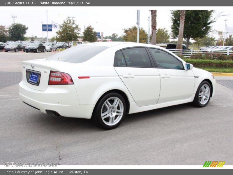 White Diamond Pearl / Taupe 2008 Acura TL 3.2