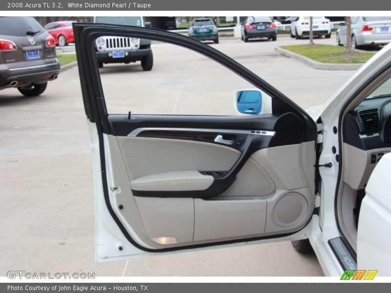 White Diamond Pearl / Taupe 2008 Acura TL 3.2