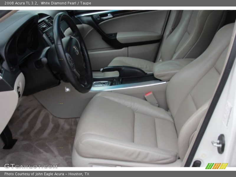 White Diamond Pearl / Taupe 2008 Acura TL 3.2