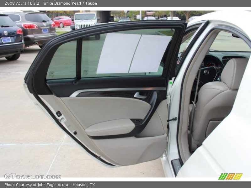 White Diamond Pearl / Taupe 2008 Acura TL 3.2