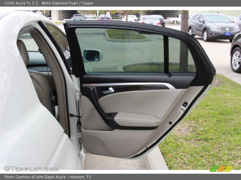 White Diamond Pearl / Taupe 2008 Acura TL 3.2