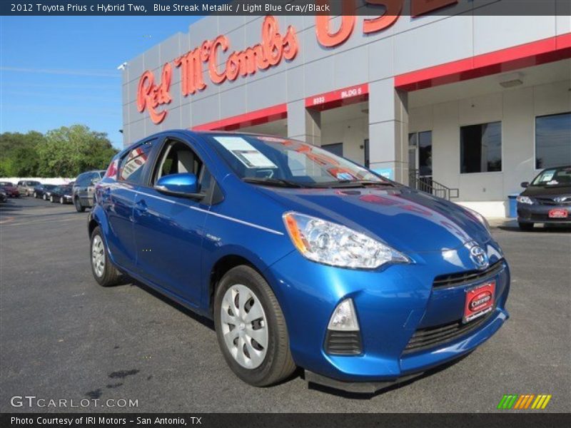 Blue Streak Metallic / Light Blue Gray/Black 2012 Toyota Prius c Hybrid Two