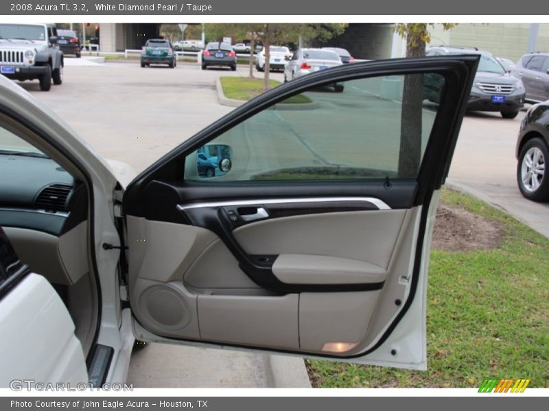 White Diamond Pearl / Taupe 2008 Acura TL 3.2