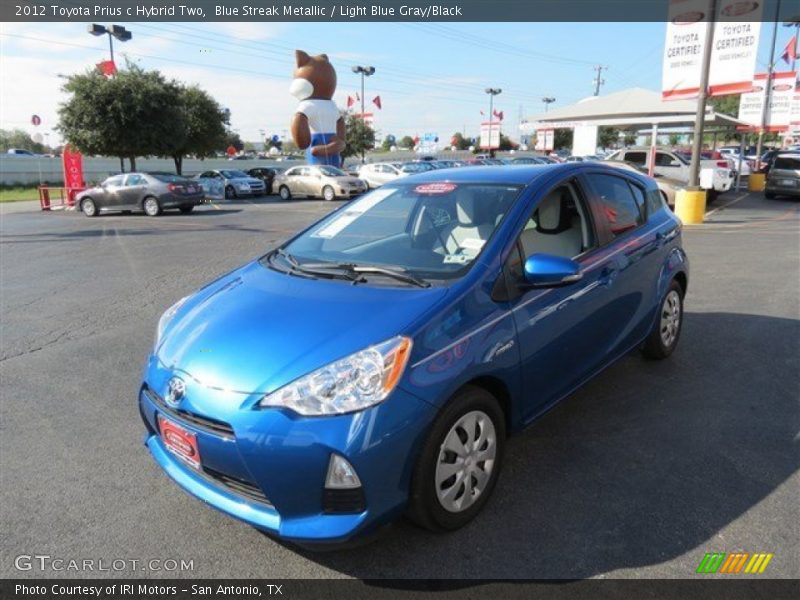 Blue Streak Metallic / Light Blue Gray/Black 2012 Toyota Prius c Hybrid Two