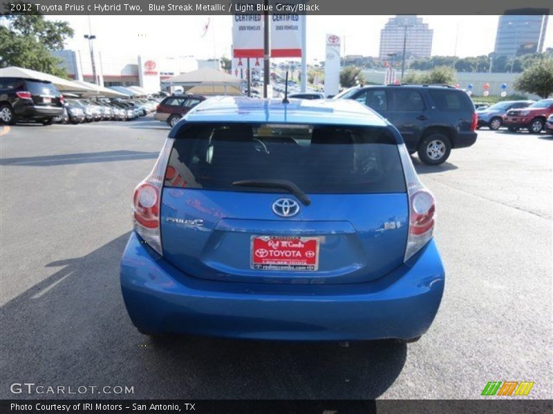 Blue Streak Metallic / Light Blue Gray/Black 2012 Toyota Prius c Hybrid Two