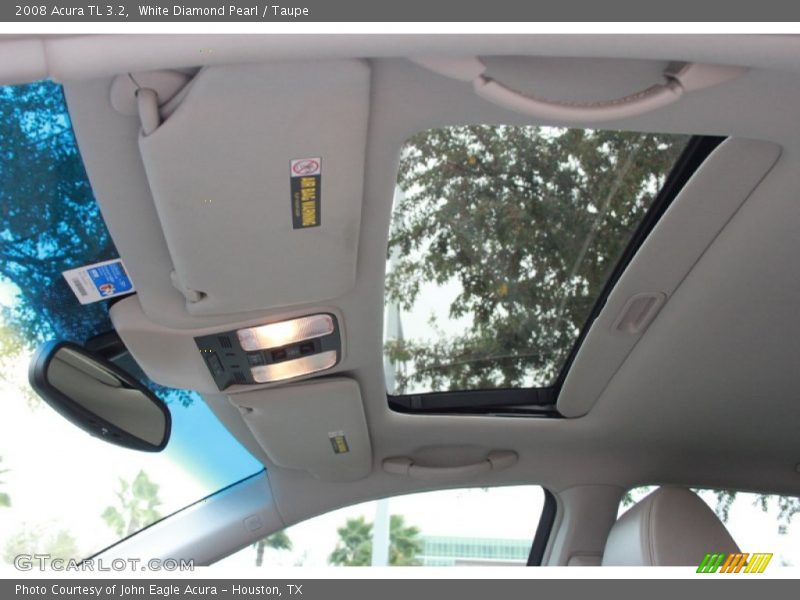 White Diamond Pearl / Taupe 2008 Acura TL 3.2