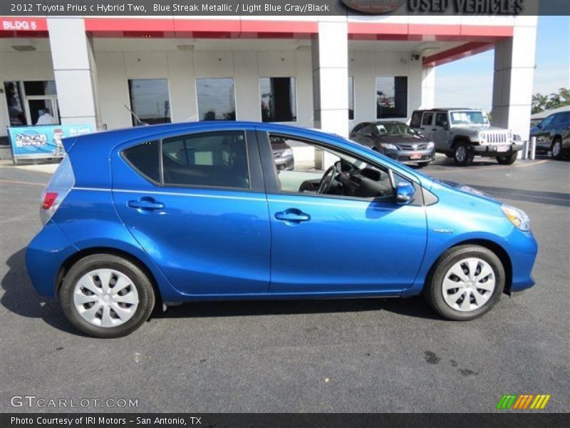 Blue Streak Metallic / Light Blue Gray/Black 2012 Toyota Prius c Hybrid Two