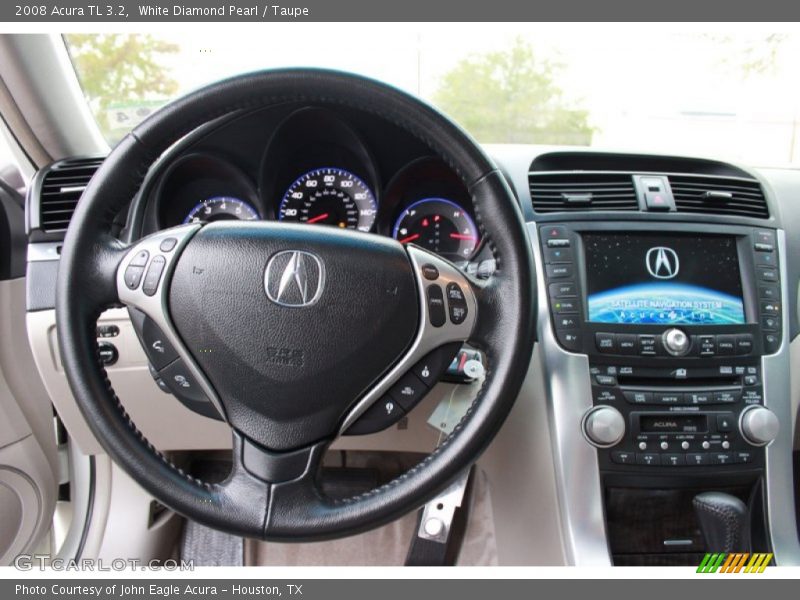 White Diamond Pearl / Taupe 2008 Acura TL 3.2