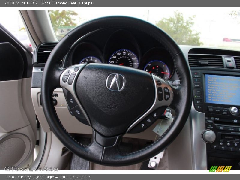 White Diamond Pearl / Taupe 2008 Acura TL 3.2