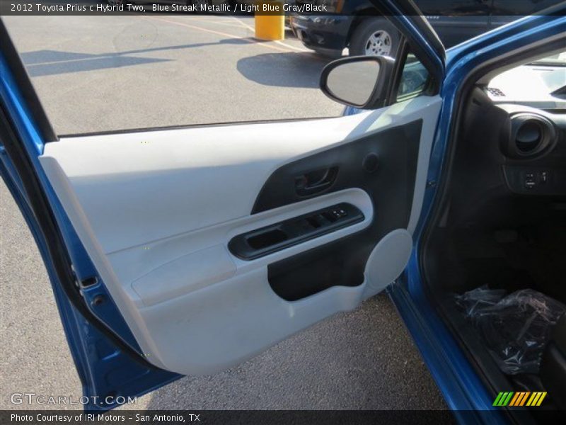 Blue Streak Metallic / Light Blue Gray/Black 2012 Toyota Prius c Hybrid Two