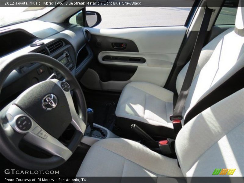 Blue Streak Metallic / Light Blue Gray/Black 2012 Toyota Prius c Hybrid Two