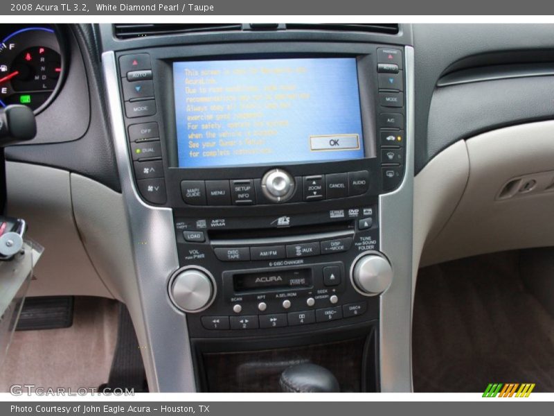 White Diamond Pearl / Taupe 2008 Acura TL 3.2