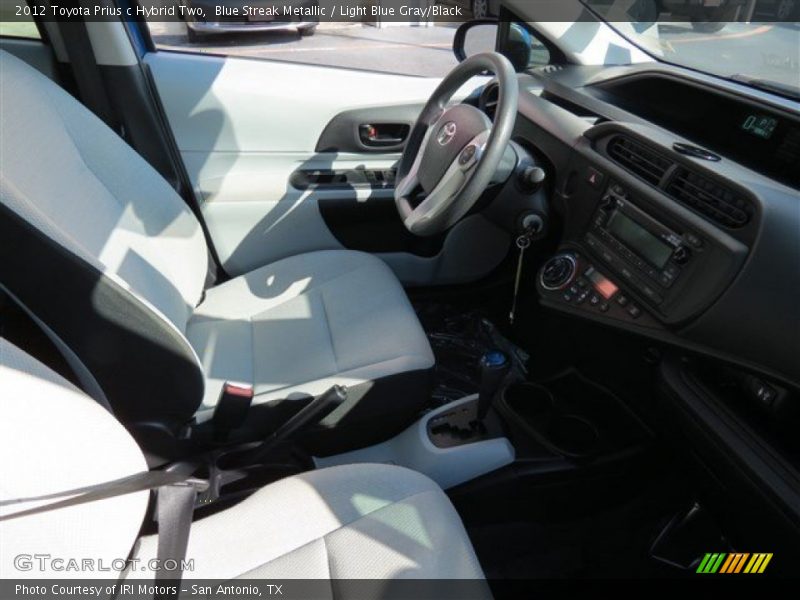 Blue Streak Metallic / Light Blue Gray/Black 2012 Toyota Prius c Hybrid Two