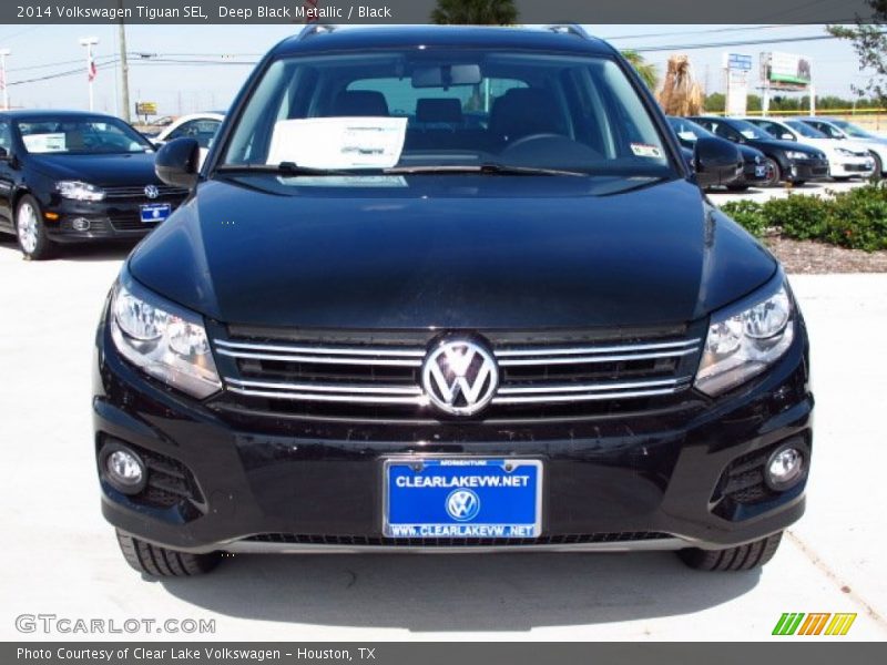 Deep Black Metallic / Black 2014 Volkswagen Tiguan SEL