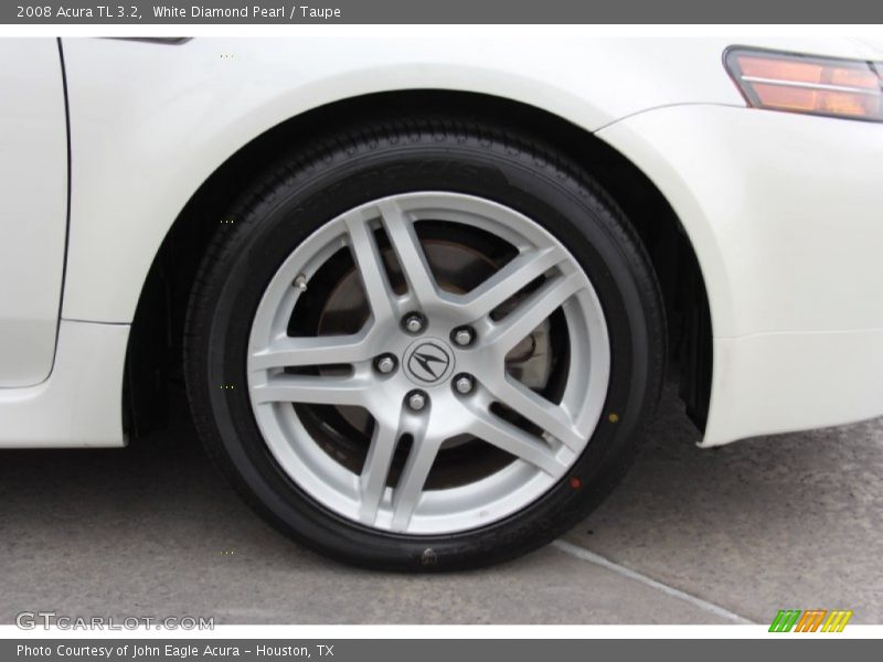 White Diamond Pearl / Taupe 2008 Acura TL 3.2
