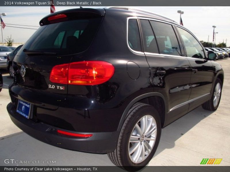 Deep Black Metallic / Black 2014 Volkswagen Tiguan SEL
